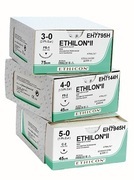Sutir Ethilon 5-0 PC3 45cm blå