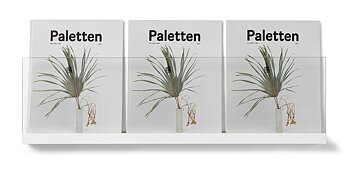 Broschyrställ vägghängd vit