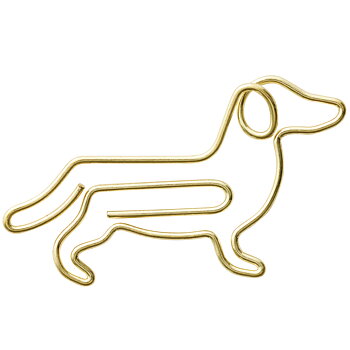 Gem hund 40mm guld 25/fp