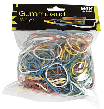 Gummiband sort.storlekar 100g