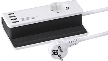 Laddstation 4USB 1 uttag