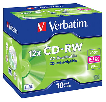 CD-RW Verbatim 8-12x 10/fp