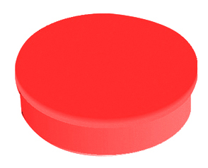 Magnet rund  20mm röd 10/fp