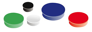 Magnet rund  30mm bl.fär 10/fp