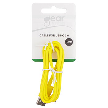 GEAR Laddkabel USB-C 2.0 1m.Gu