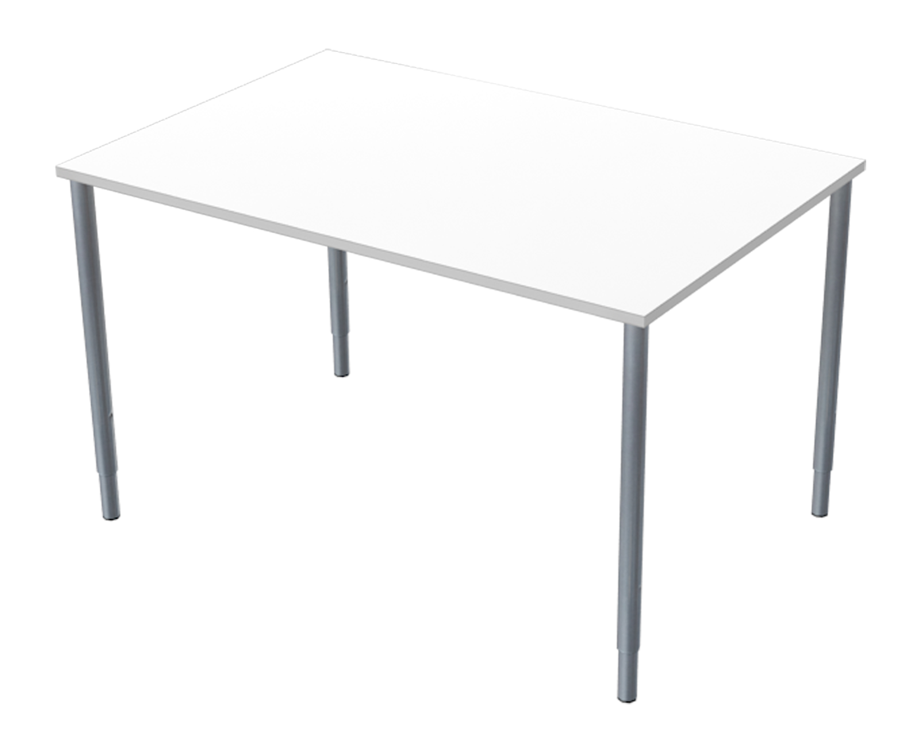Skrivbord 120x80cm.vitmel/silv
