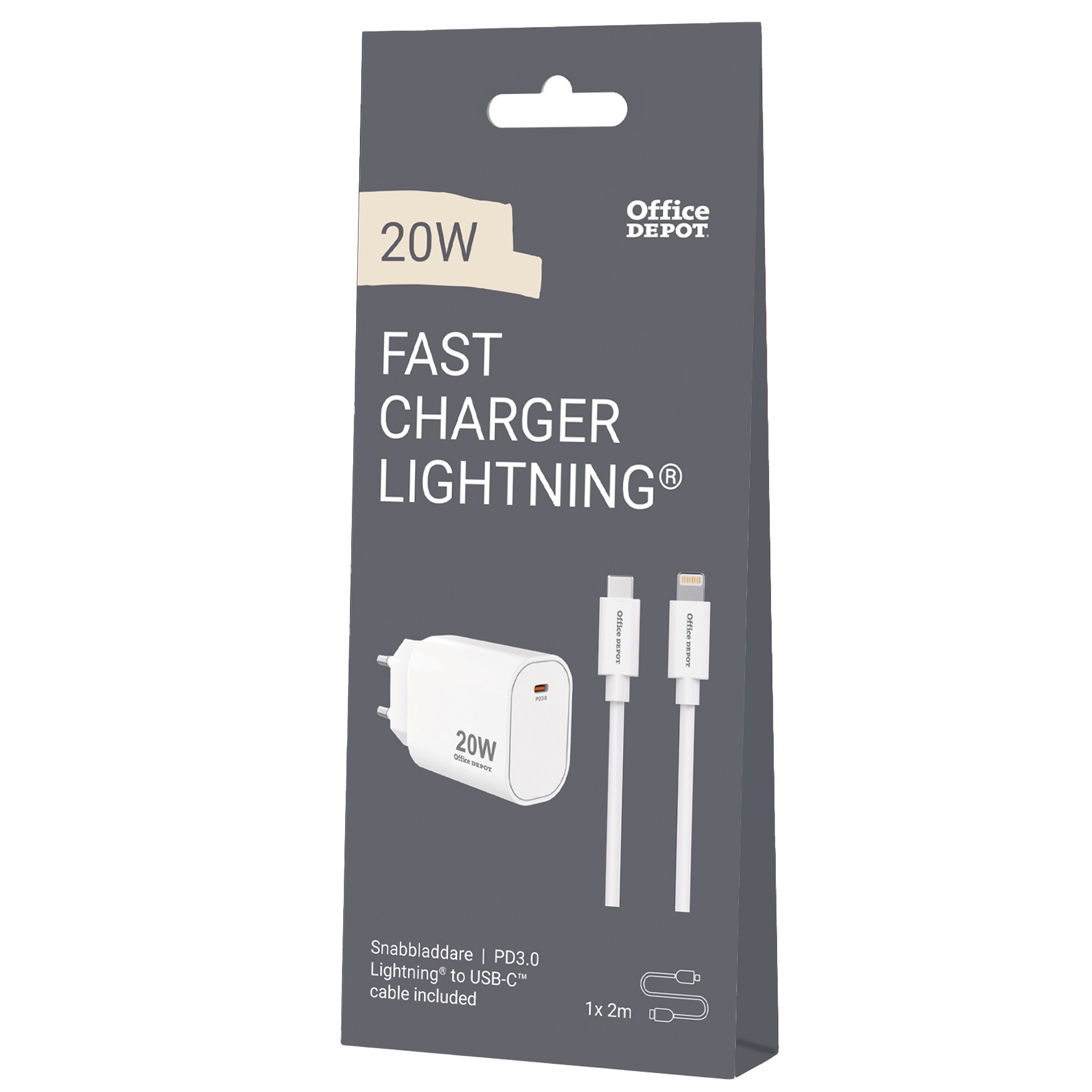 USB-C laddare 20W + lightning