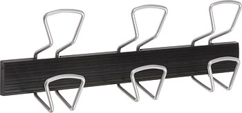 Hängare 6 krokar silver/svart