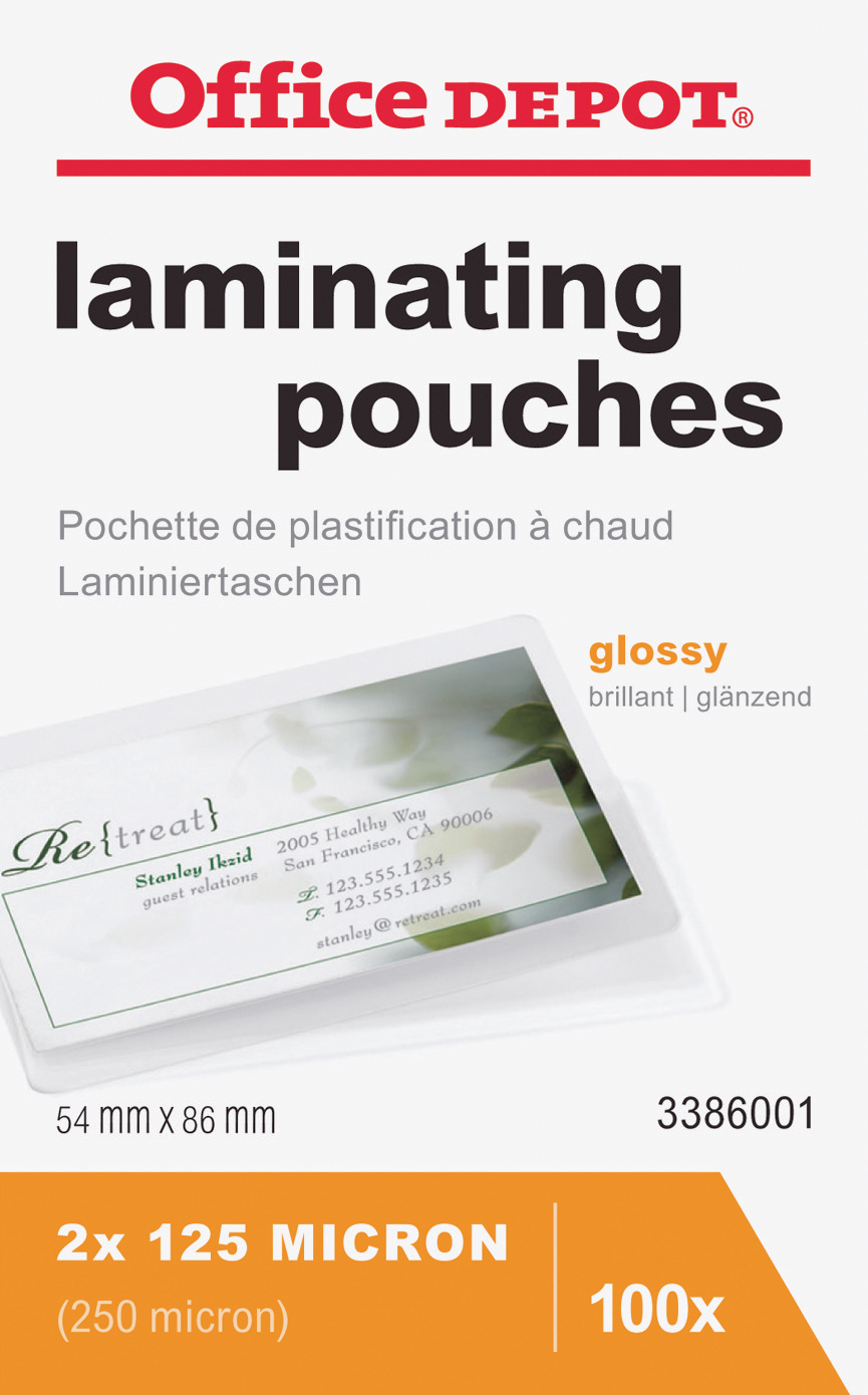 Laminat 54x86mm 125mic&nbsp; 100/fp
