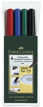 Märkpenna Castell F perm 4-set
