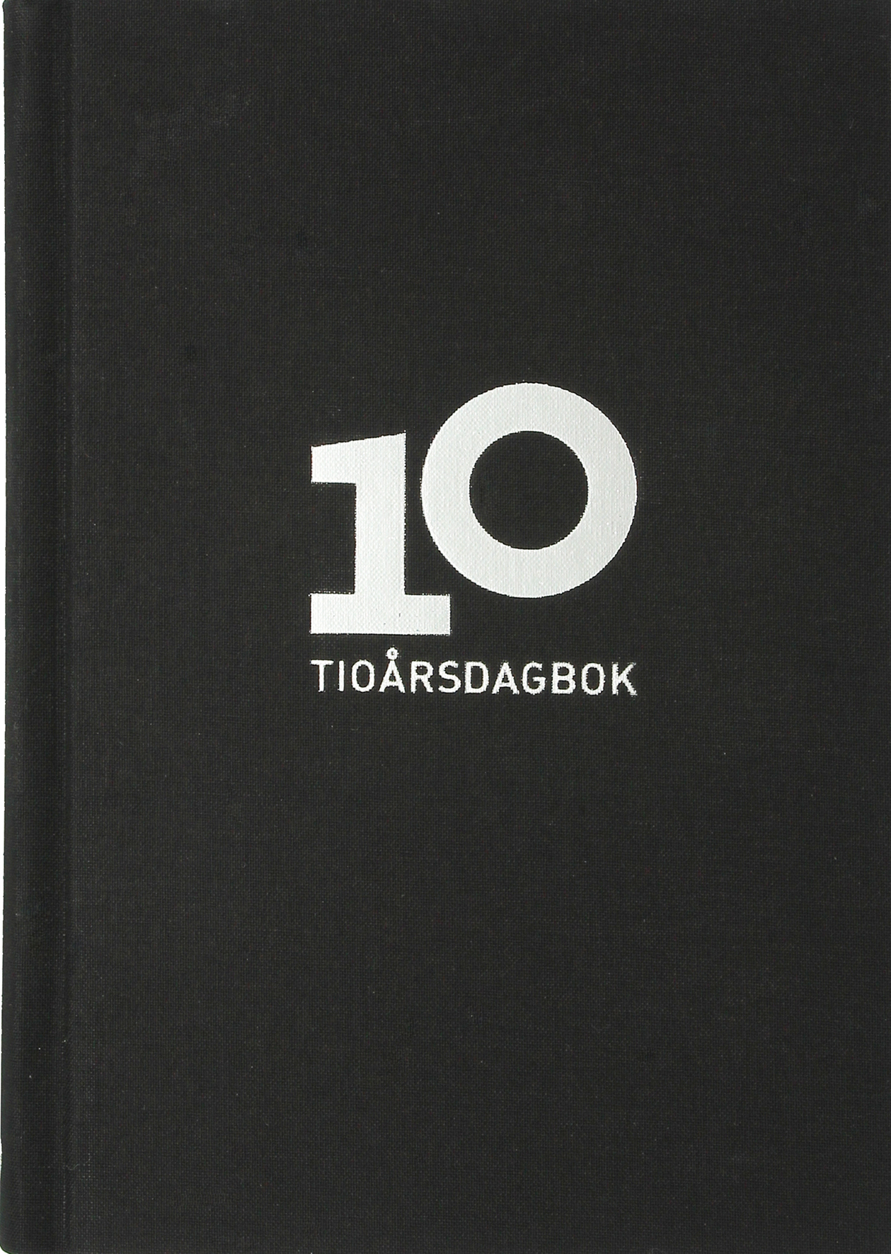10-årsdagbok linne svart