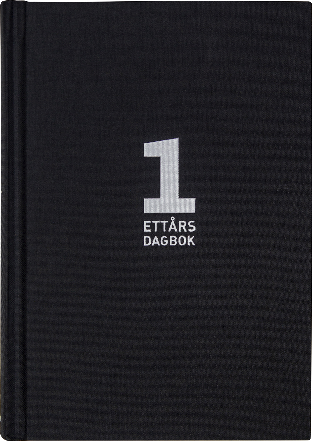 1-årsdagbok linnetextil svart