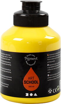 Akrylfärg Pigment 500ml gul