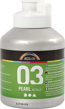 Akrylfärg metallic 500ml silve