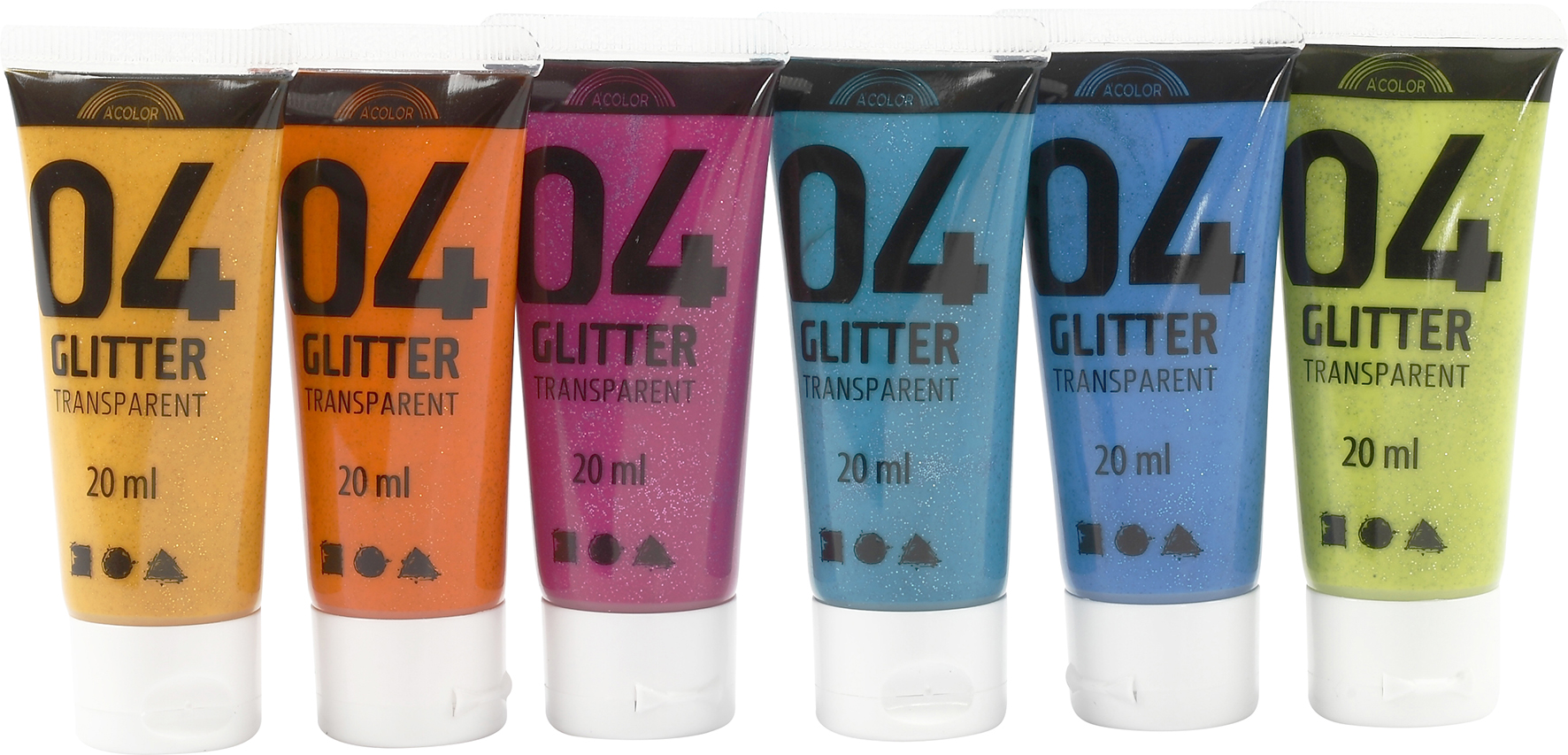 Akrylfärg glitt 6x20ml
