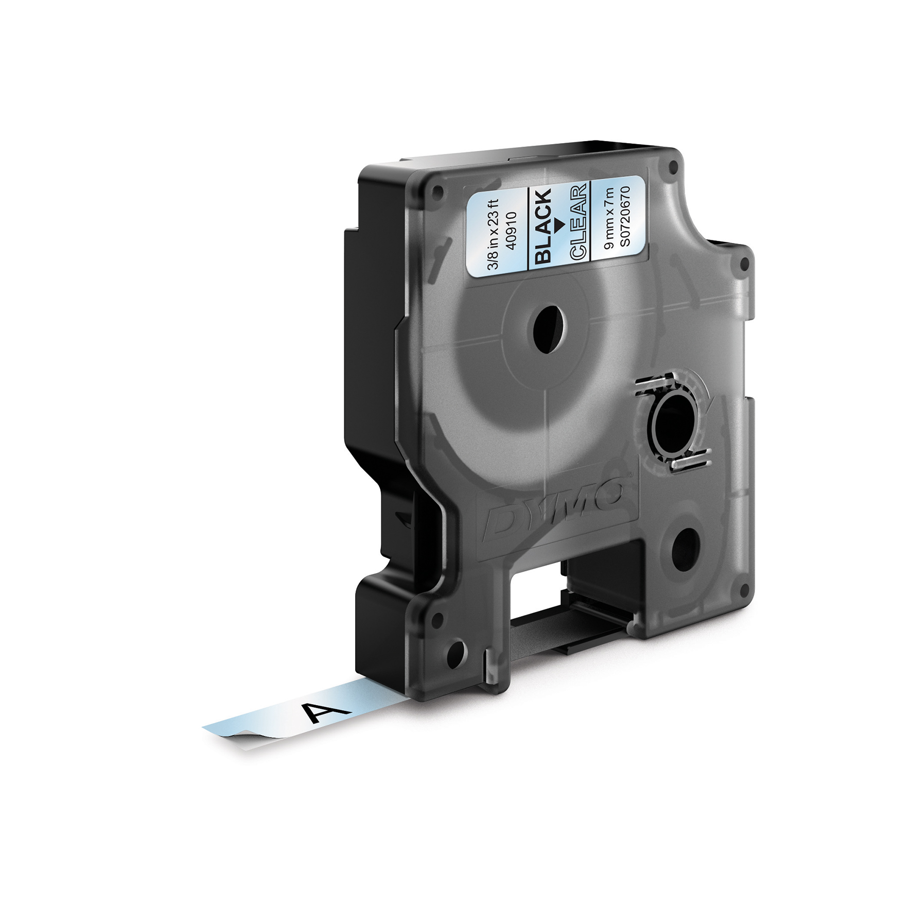 Märkband Dymo D1 sva/klar  9mm