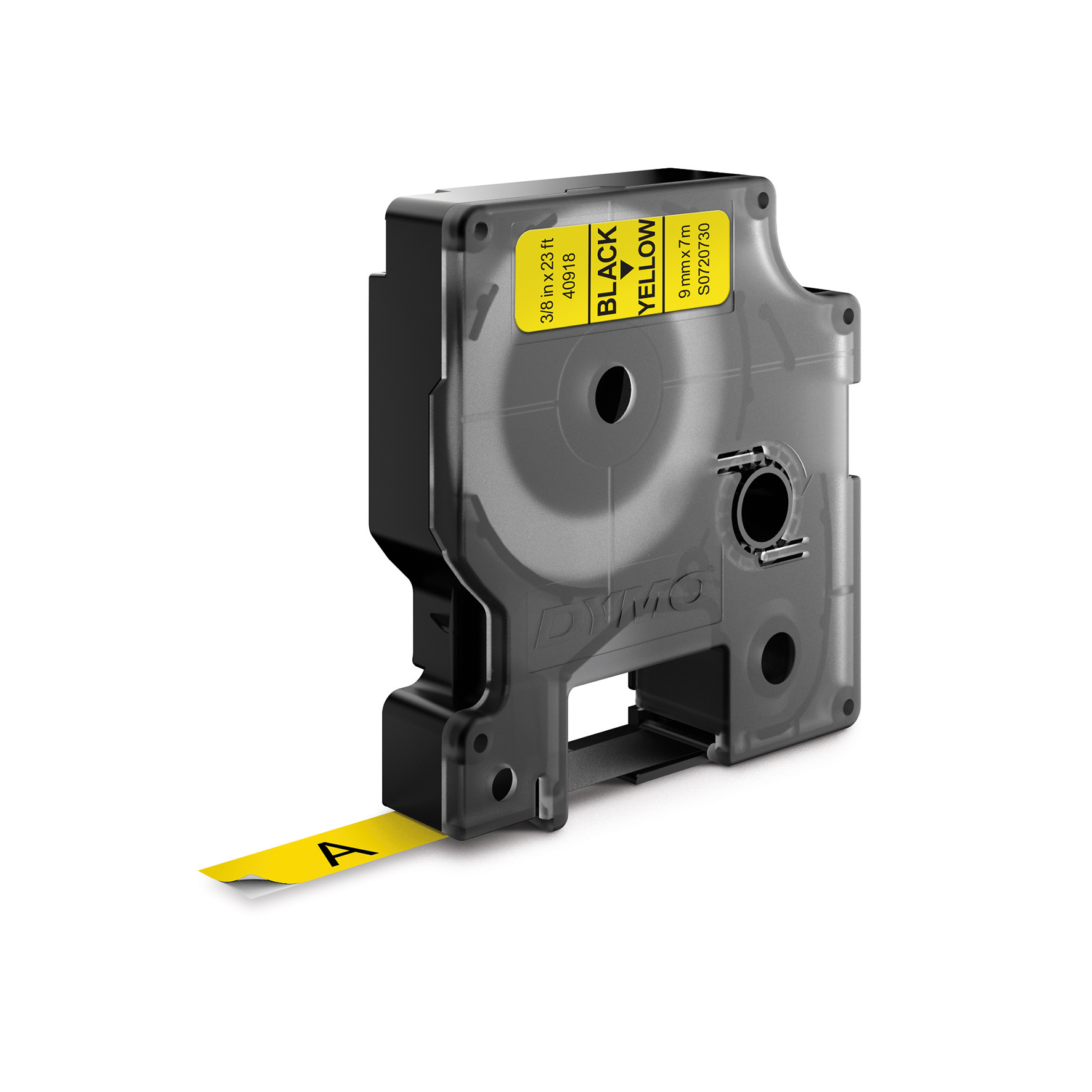 Märkband Dymo D1 sva/gul   9mm