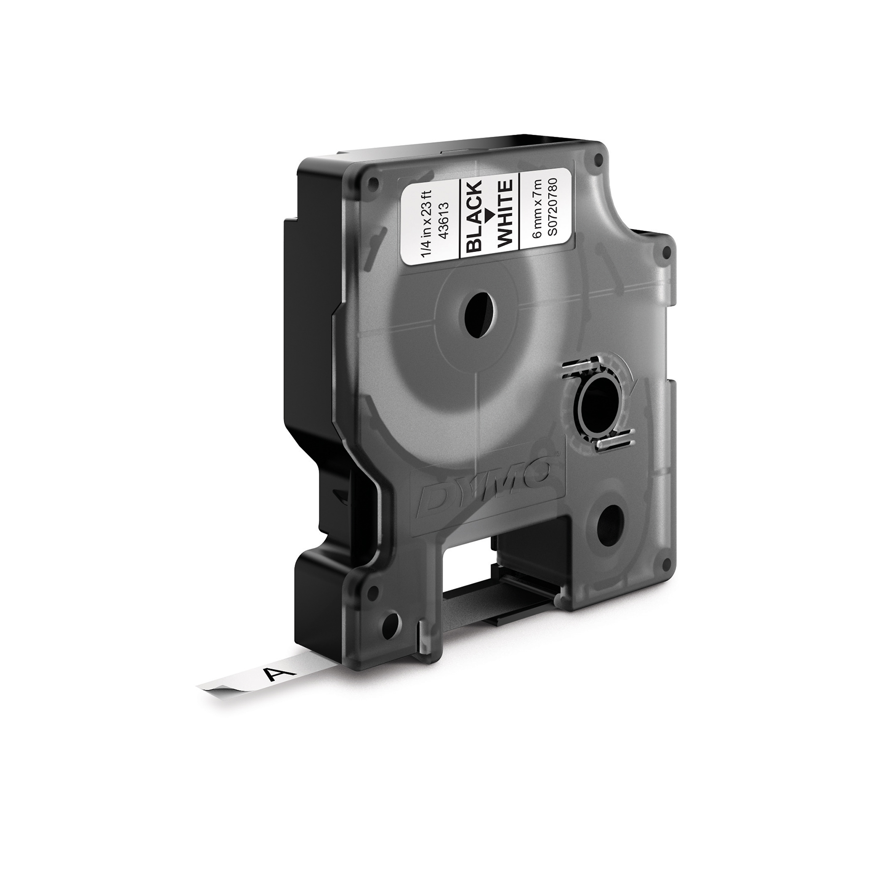 Märkband Dymo D1 sva/vit   6mm