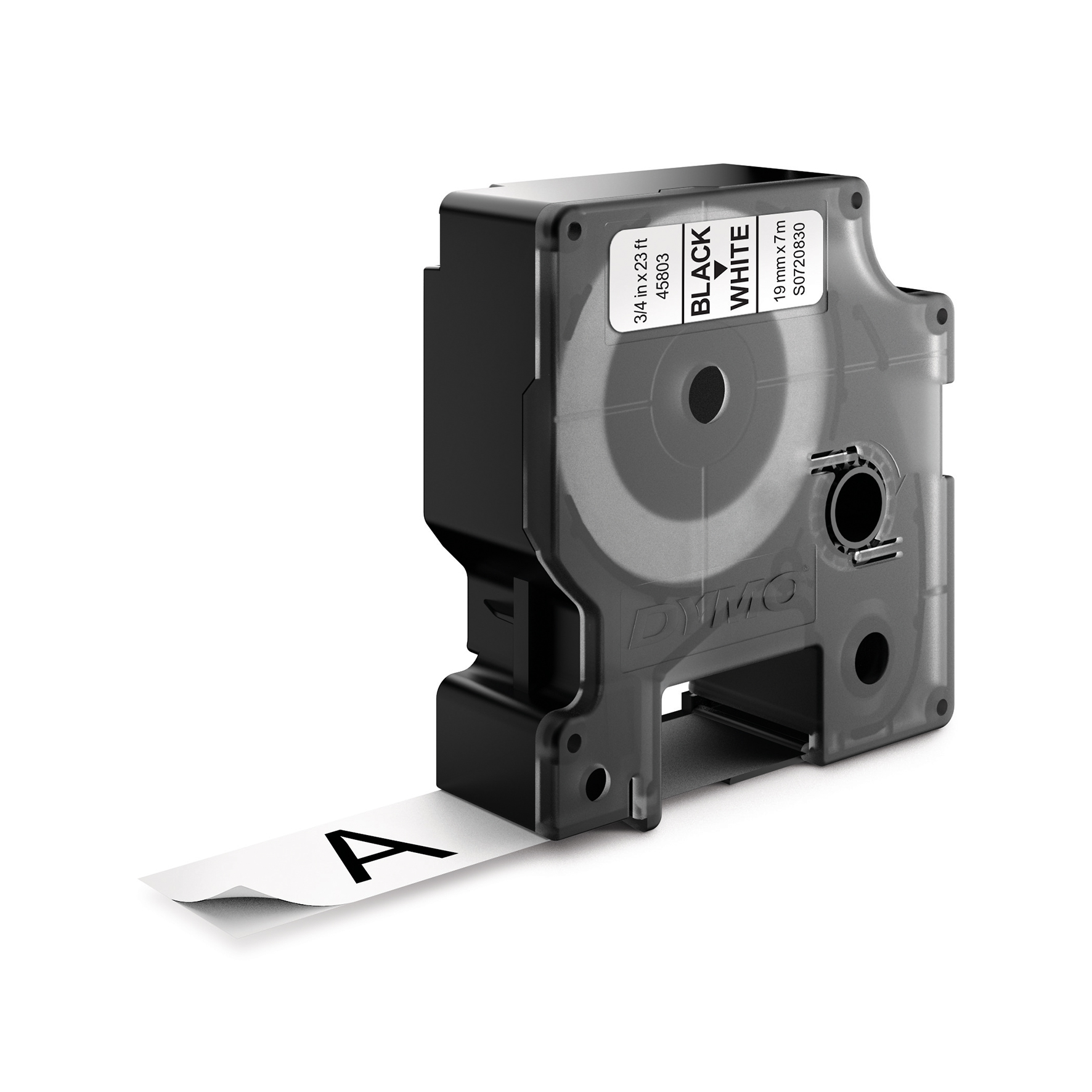 Märkband Dymo D1 sva/vit 19mm