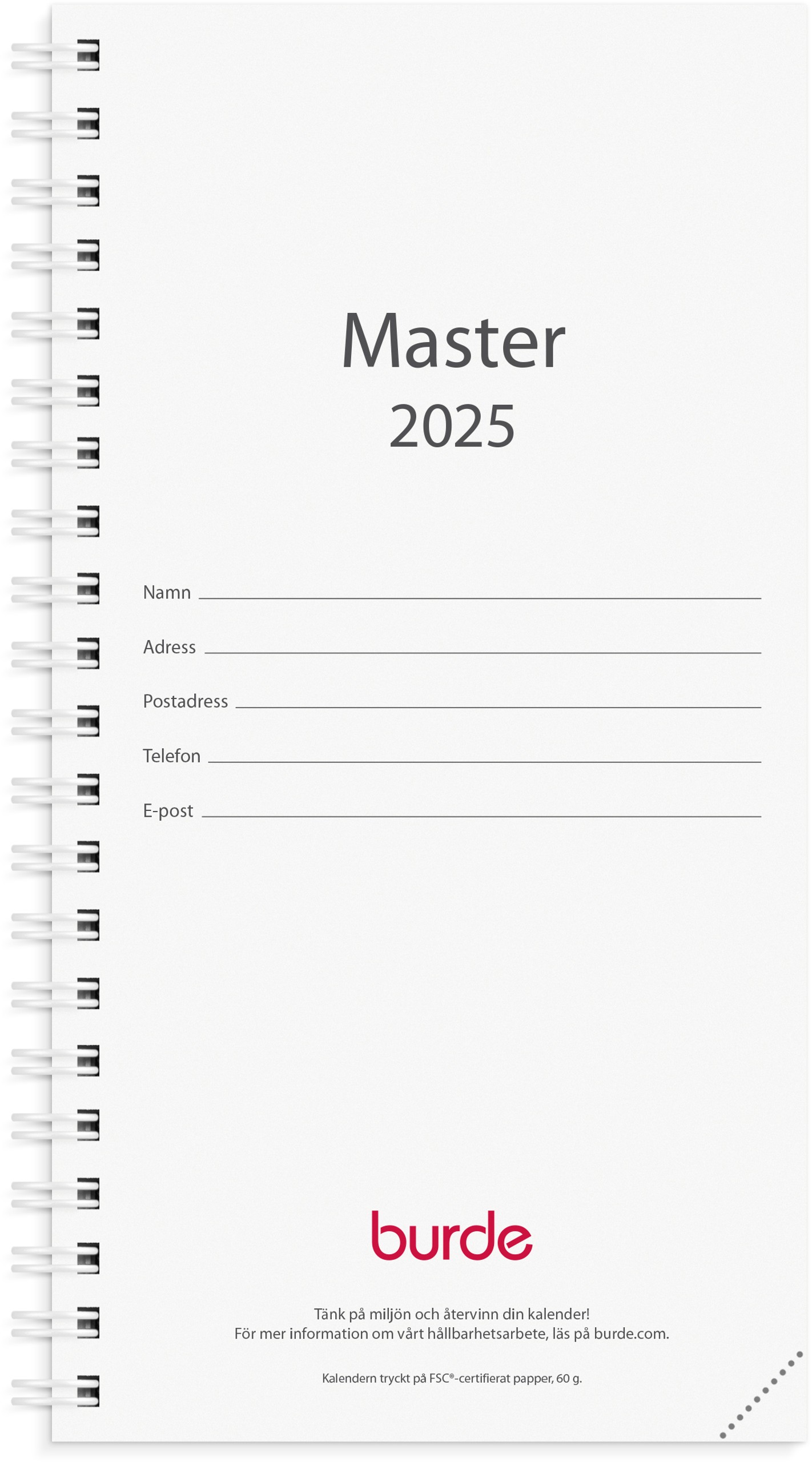 Kalender 2025 Master refill