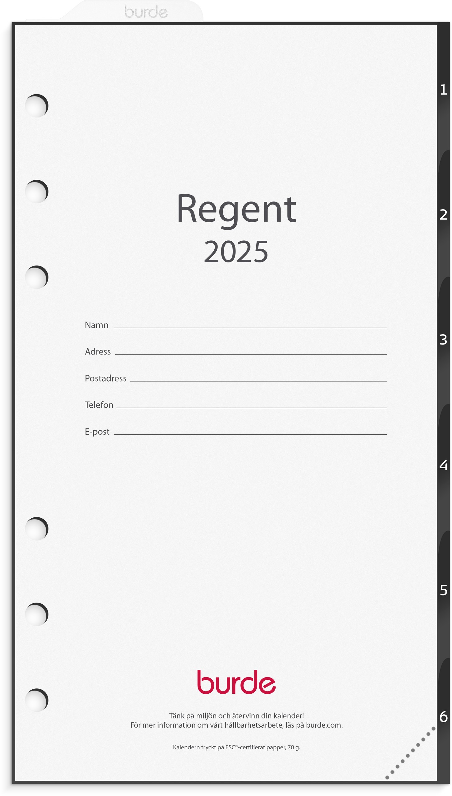 Kalender 2025 Regent grundsats