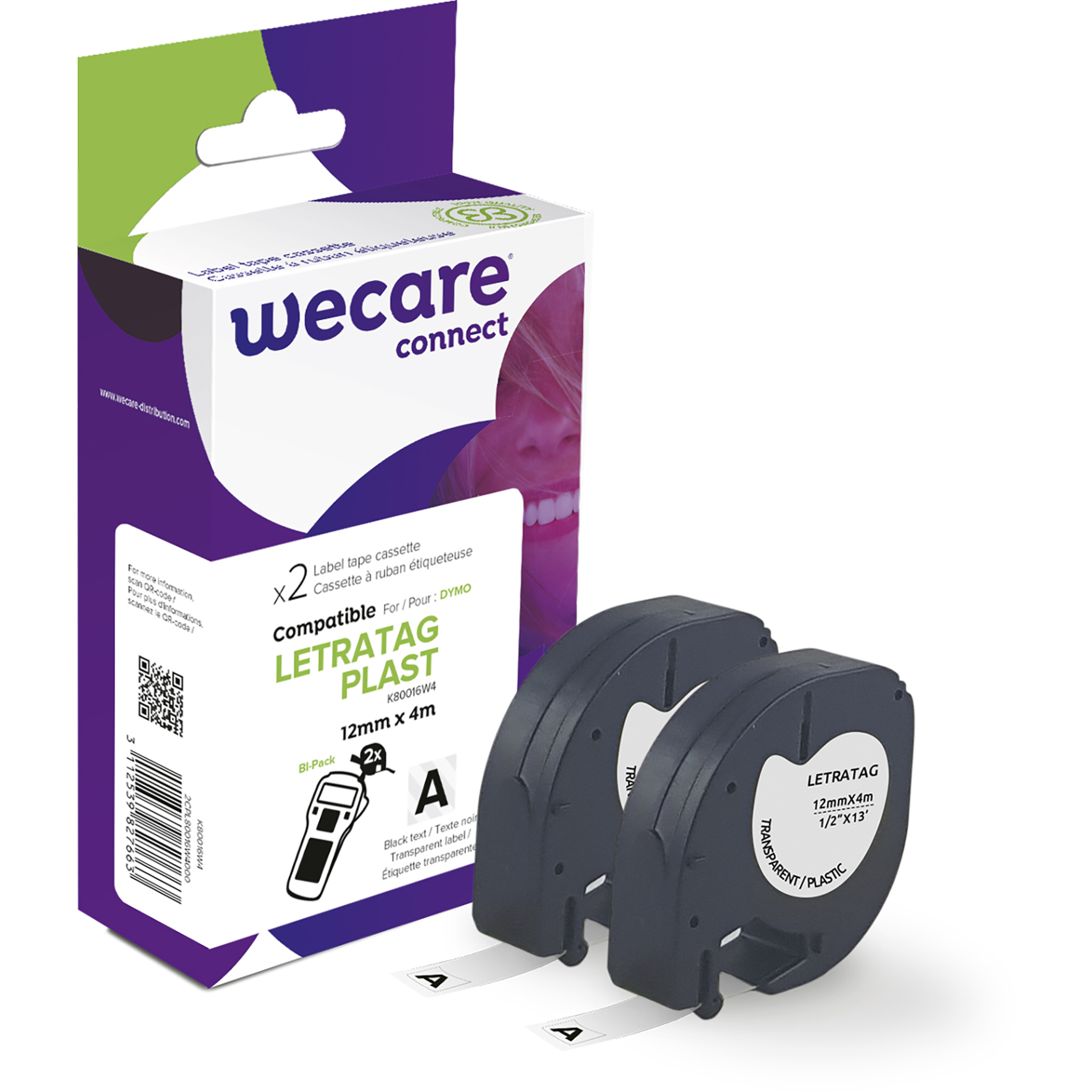 Märkband Wecare plast trans.2p