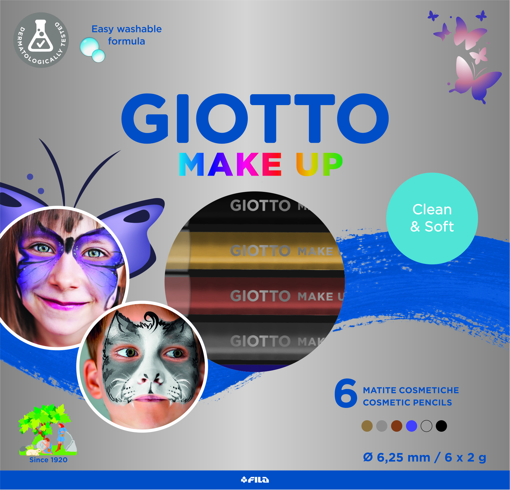 Ansiktspenna Giotto metall 6fp