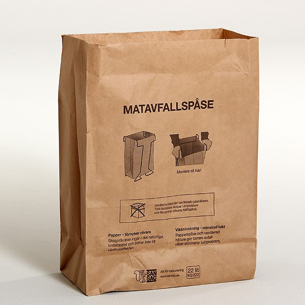 Matavfallspåse 22L 100/fp