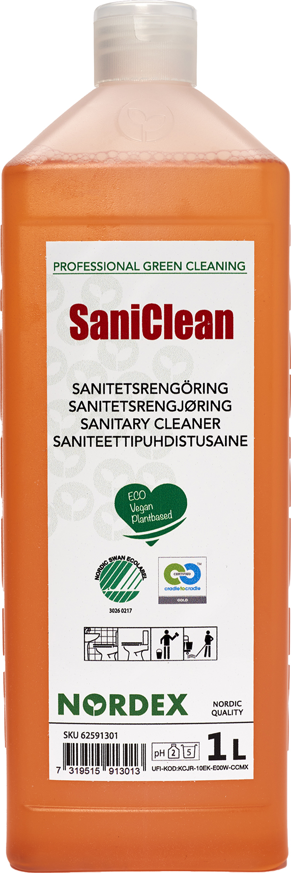 SaniClean sanitetsrent 1 L