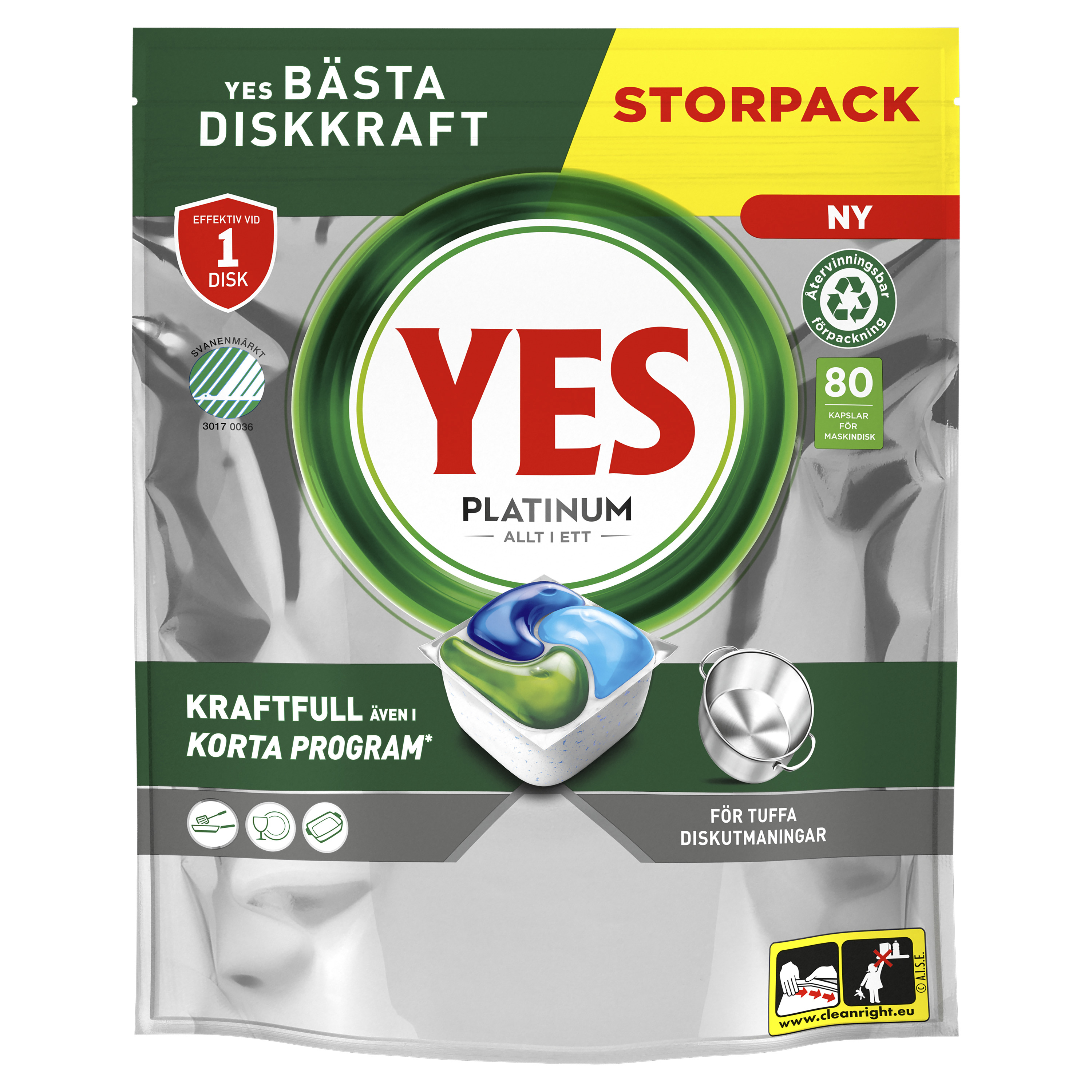 Maskindisk YES Platinum 80