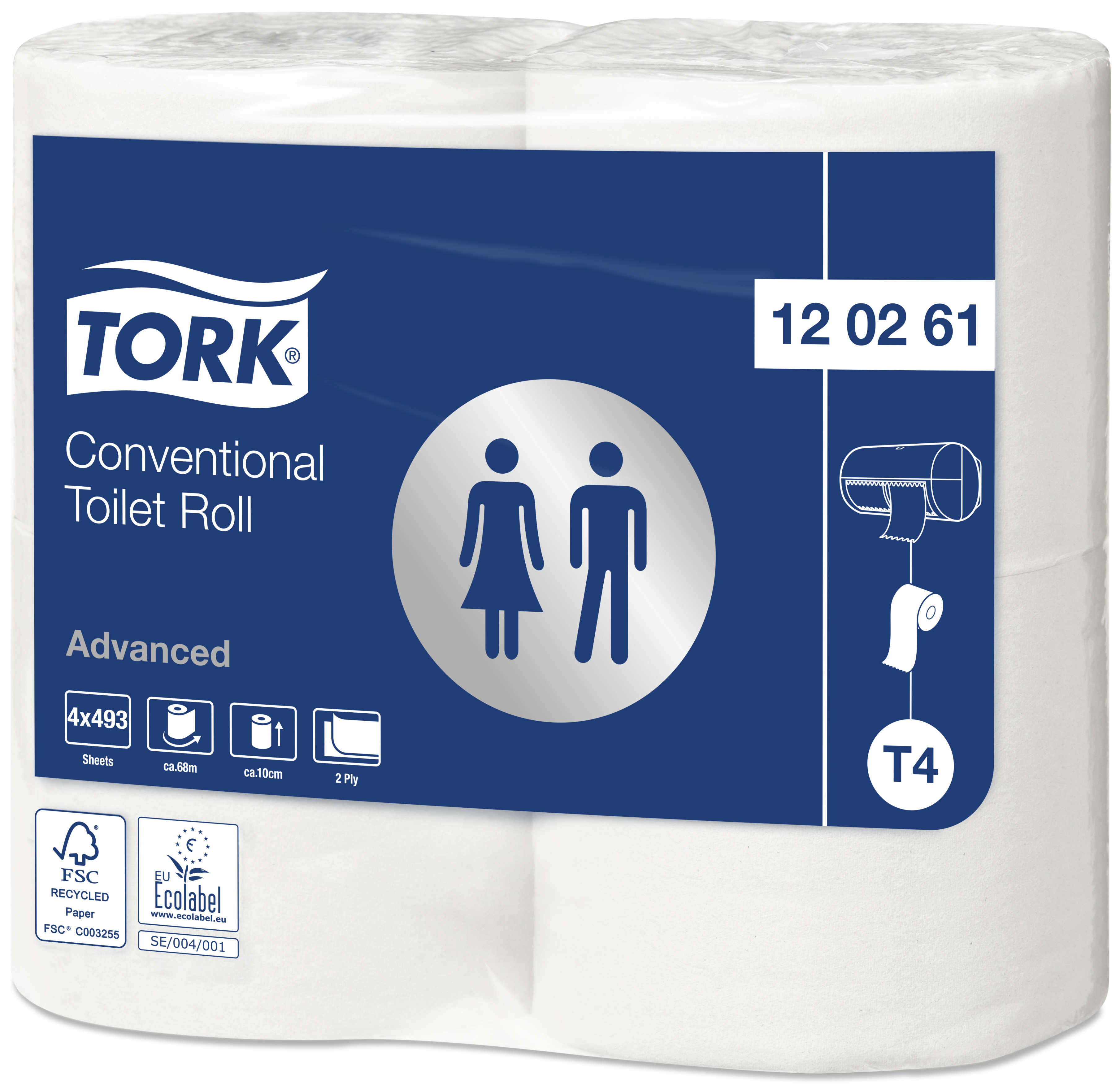 Toalettpapper T4 Adv. 61,6 4rl