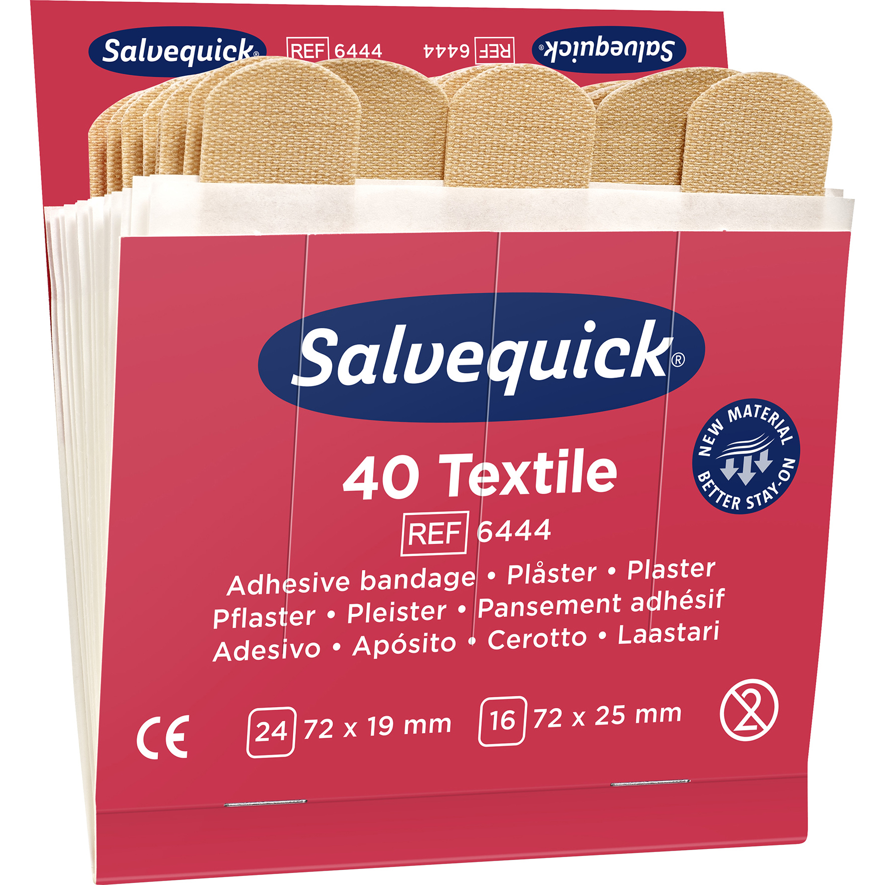 Plåsterrefill 6444 texti 6x40f