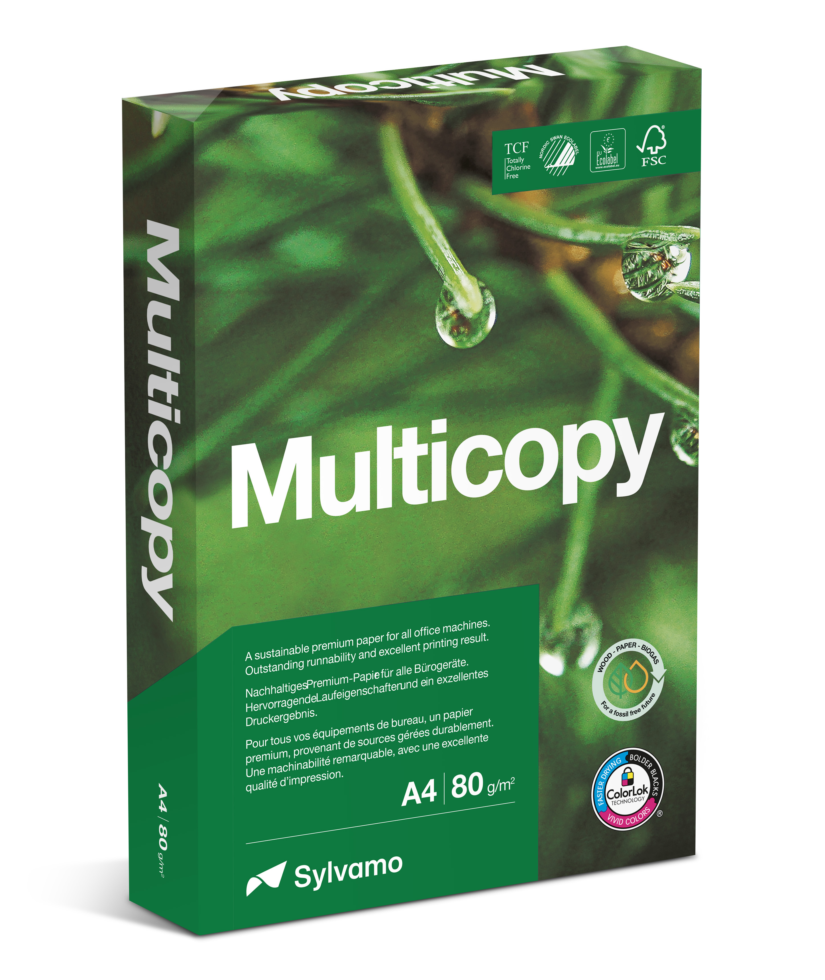 Papper Multicopy A4 80g 500/pk