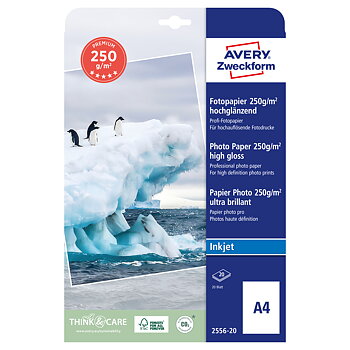 Fotopapper 250g p.gloss 20/fp