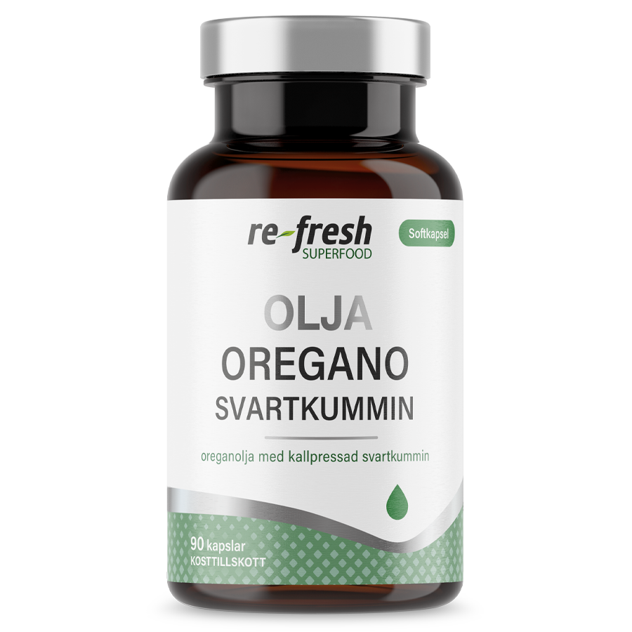 Oregano och svartkumminolja 90 kapslar