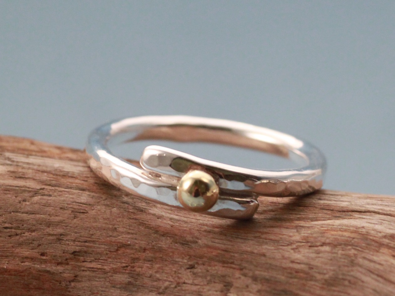 Ring med guldkula 18K - 3