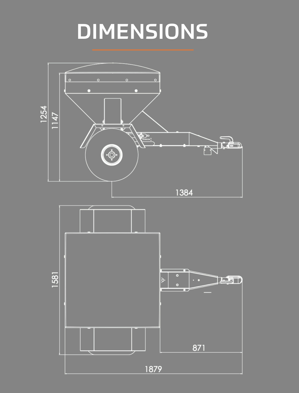 Utfodringsvagn ATV Chapman TGF350 (FRI frakt) - 15