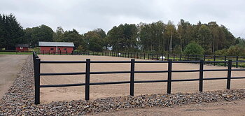 Ridbanestaket 3 slanor komplett med grind