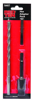 Hex Adaptor Pack, Includes: Hexagonal drill chuck, Center drill adapter, drift key
