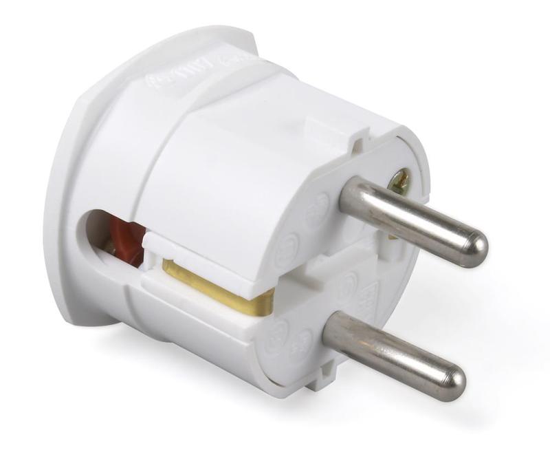 Plug 16A IP21 angle -White