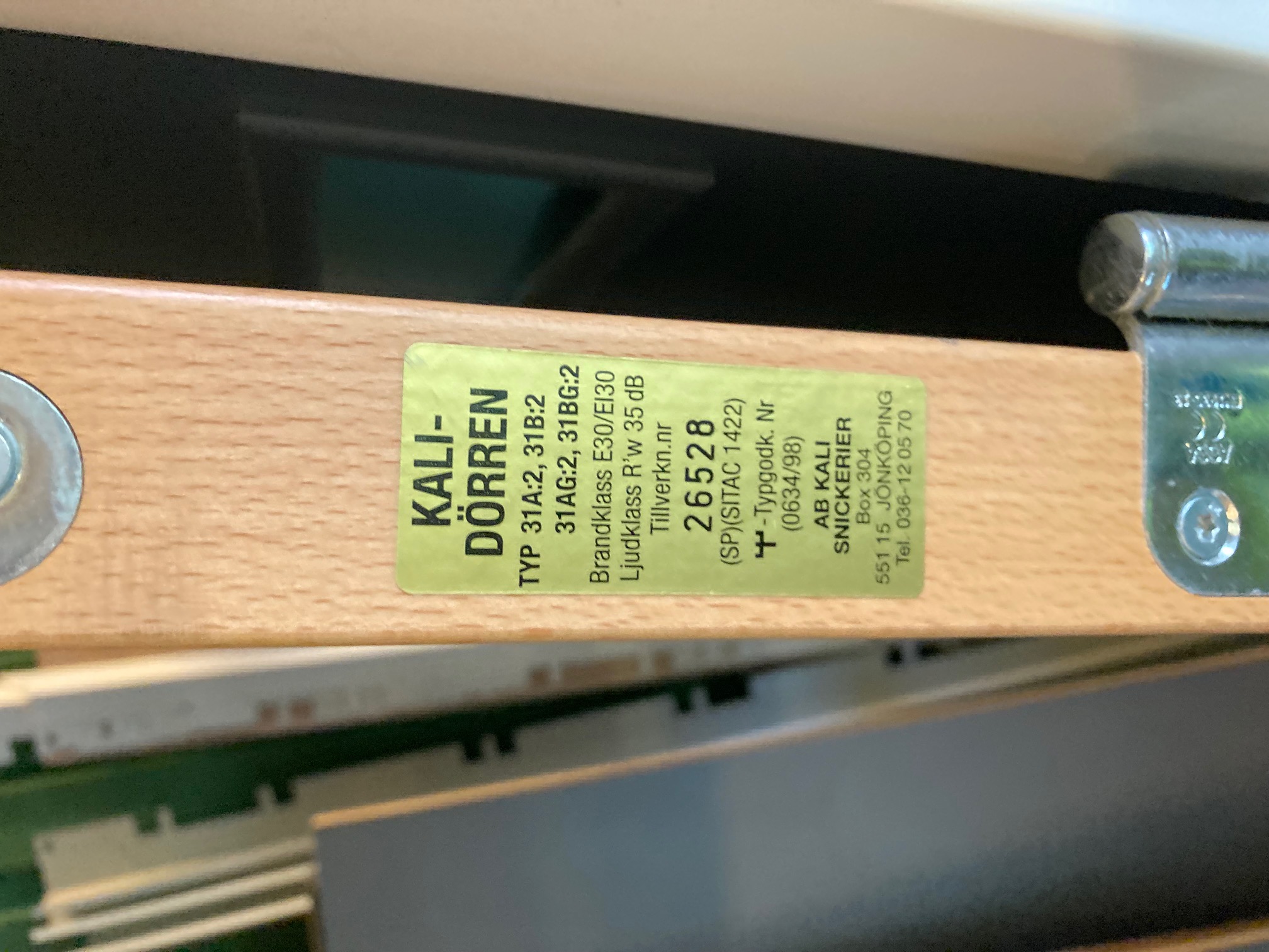 Parbladig innerdörr 13x21 EI30/35dB - 4