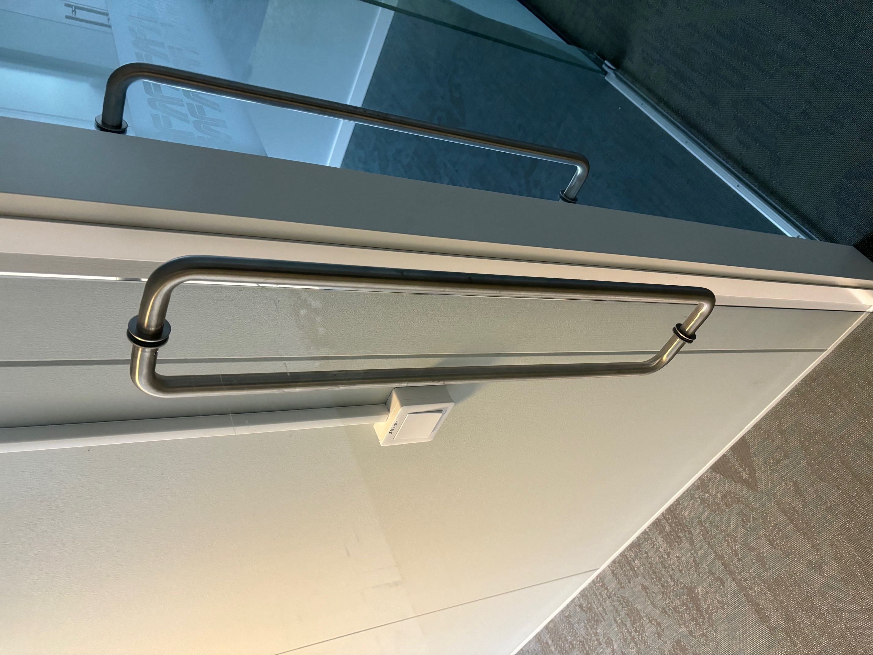 Glasparti med skjutdörr 10mm, 231x253cm - 4
