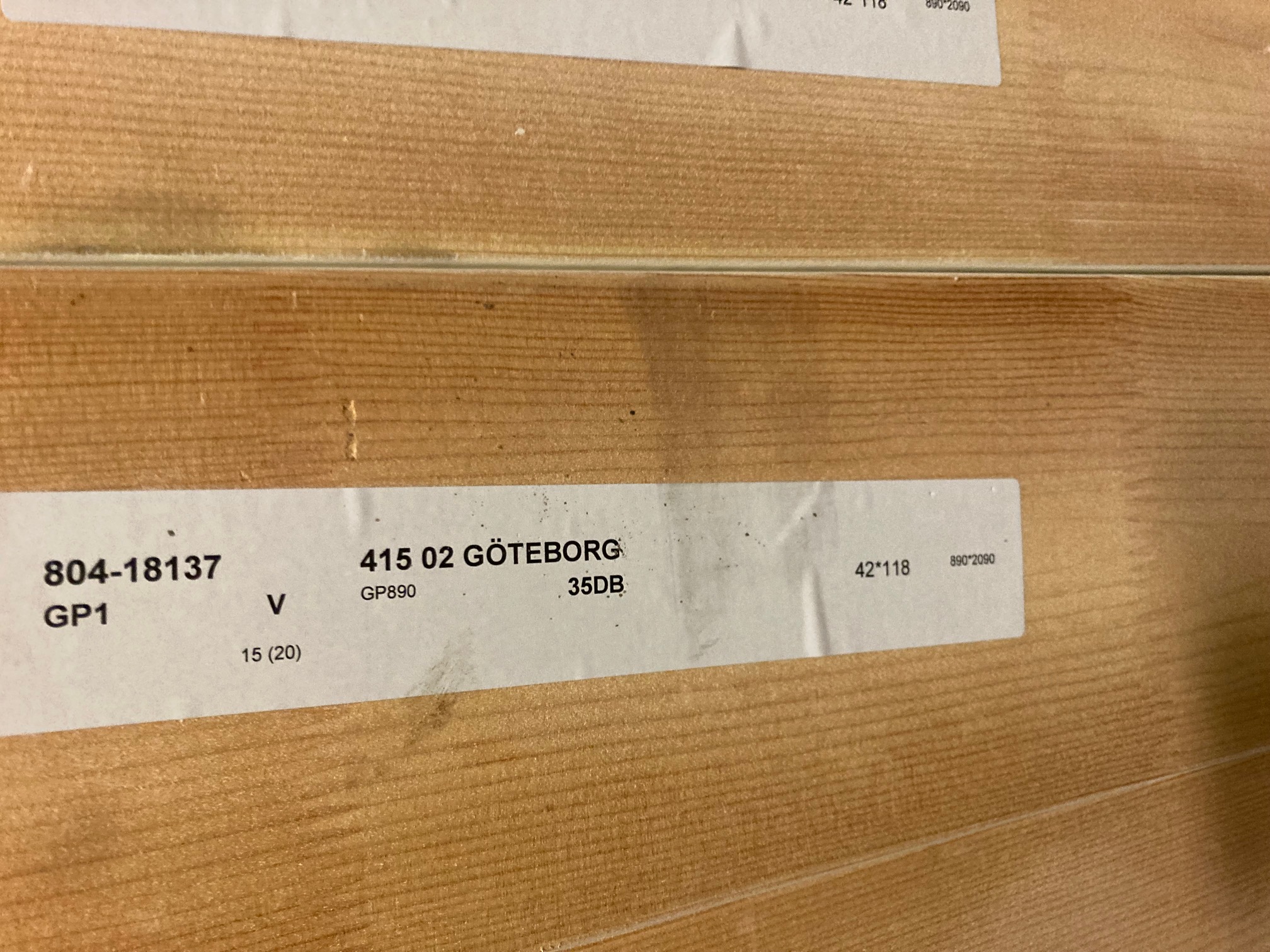 Kontorsparti  / Glasparti 8x21 (78,8x208,3-209cm) 35dB  - 5