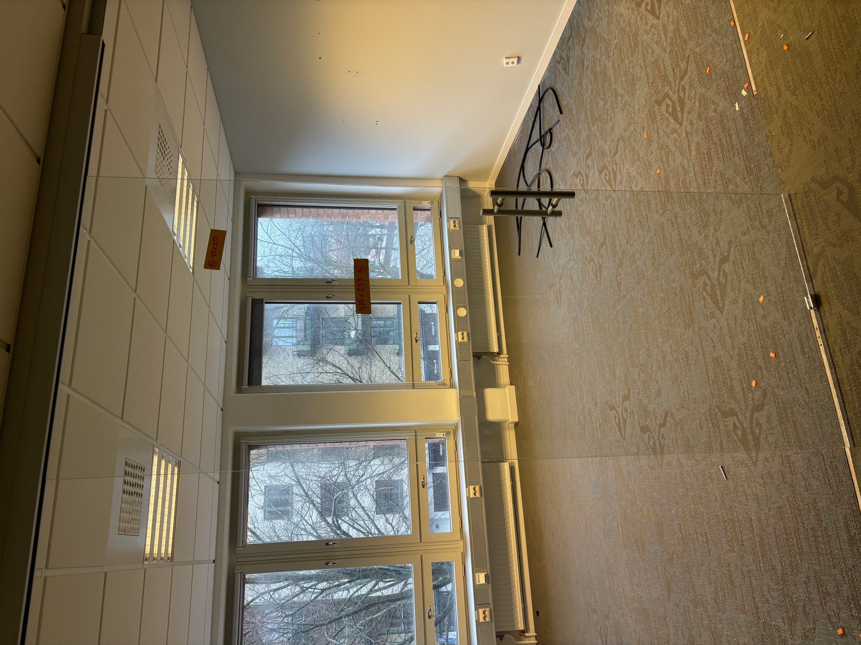Glasparti med skjutdörr 10mm, 234x253cm - 3