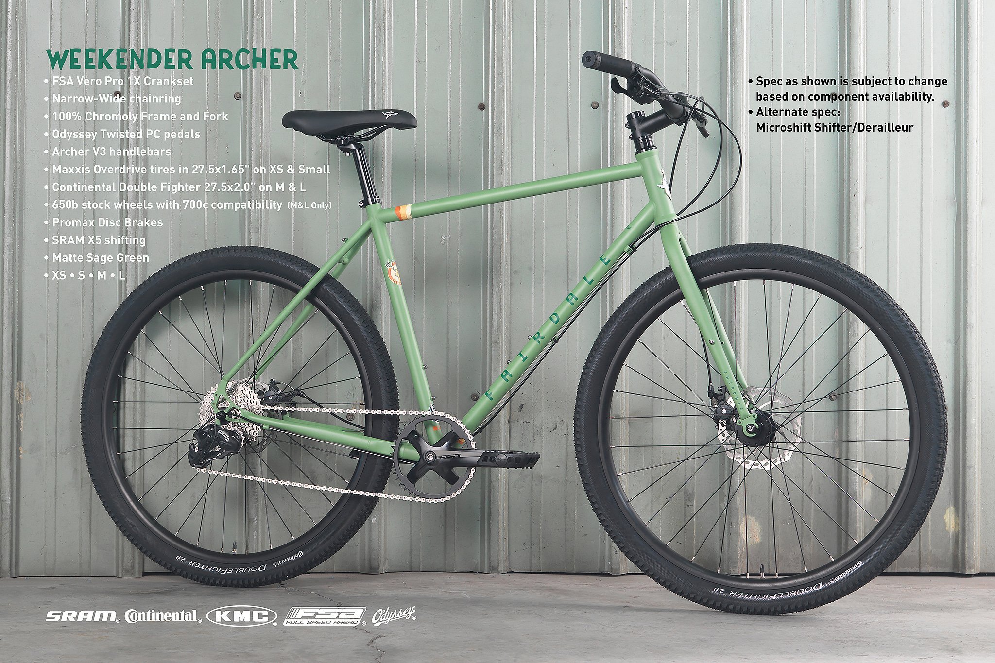 Fairdale Weekender Archer 27.5" Matt Sage Green  - 2