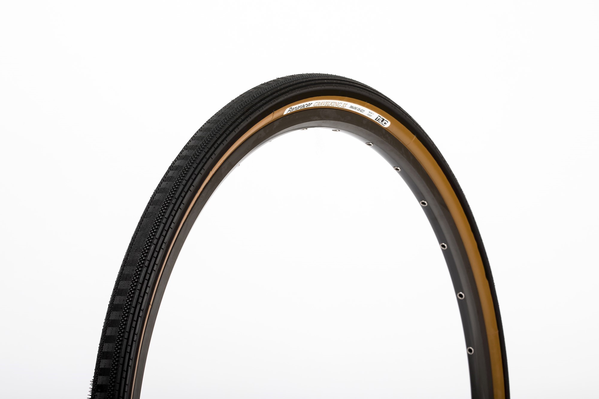 Panaracer 700 x 35 GravelKing SS svart/brun sida 380g vikbart