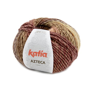 Katia Azteca 7877 brun - orange - naturvit - lila