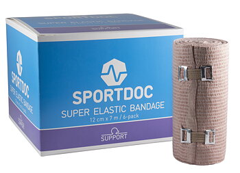 Bandage 12cm x 7m  Super Elastic Styck eller Hellåda Sportdoc