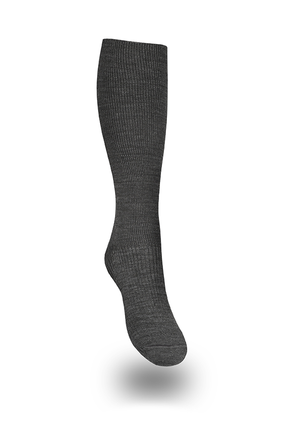 Strumpor HIKING storlek 42/43  med Kompression i merinoull. Antracit Medisox