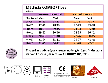 Medisox COMFORT Stödstrumpa. Lila. Två benvidder.